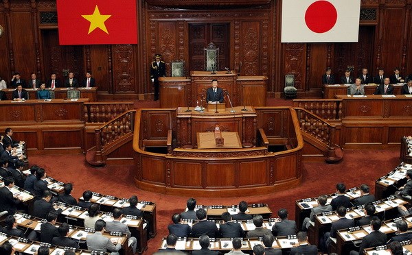 Chủ tịch nước Trương Tấn Sang phát biểu trước Quốc hội Nhật Bản